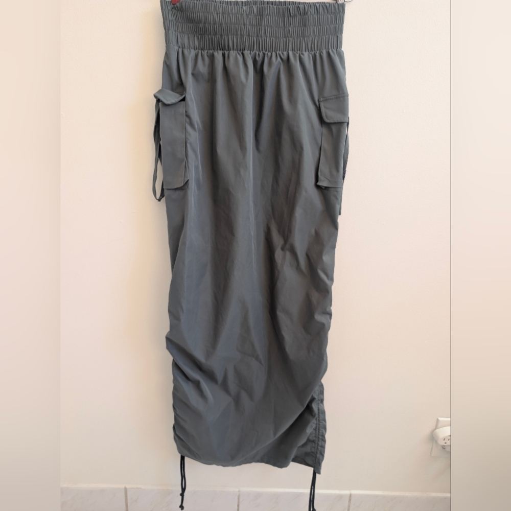 Dolls Kill Green Cargo Midi Skirt | Size L - Picture 6 of 7